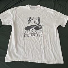 Vintage 90s Analogue Retentive Audiophile Vinyl Record Graphic T Shirt XL USA
