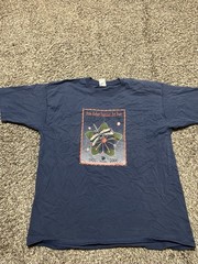 Vintage 2000 Y2K Ann Arbor Summer Art Fair Dragonfly Blue T Shirt Size 2XL Rare
