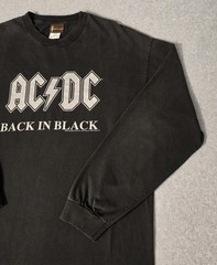 Vtg Aces & Eights 2005 AC/DC Back In Black XL T-Shirt Long Sleeve Band Concert
