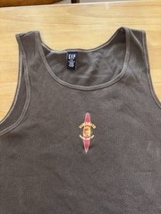 Vintage GAP XXL Ribbed Tank Top Kumamoto National Surf Team Y2K 100% Cotton