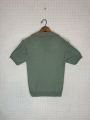 Vintage 70s Olympic Photo Print Collared V Neck Acrylic Shirt Size L Nature Tree