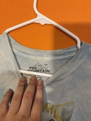 The Mountain Classic Kitten Shirt Sky Blue , Cute Graphic Mens Sz Medium