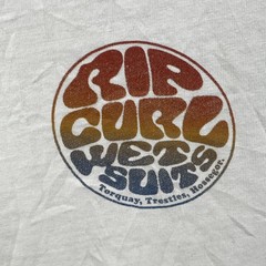 Rip Curl T Shirt Mens XL White Relaxed Fit Graphic Print Preppy Skate Streetwear