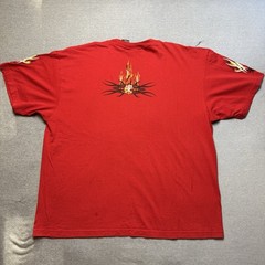 No Boundaries white dragon fire graphics red t shirt Men Size 2XL