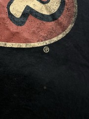 Y2K STP black cotton t-shirt Size L has a kilt stain as shown in last slide