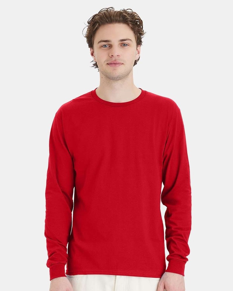 Hanes Essential-T Long Sleeve T-Shirt 5286 Size 2XL (12 Pack)