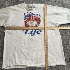 Vintage 90s Anti Abortion Pro Life 2 Sided Graphic T Shirt Sz XL White READ INFO