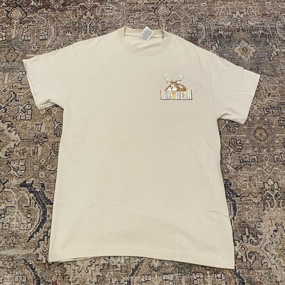 Vintage Buck Wear Shirt Mens M Funny Deer Turkey Duck Hunting Graphic Logo Y2K