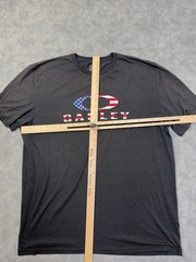 Oakley Shirt Mens 2XL Gray Hydrolix American Flag Graphic Tee Tagless USA