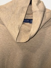 New John Ashford Tan Mock Turtle Neck Shirt Long Sleeves XXL