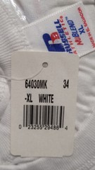 Russell White T Shirts Adult XL Lot of 6 – blank basic classic NuBlend 64030MK