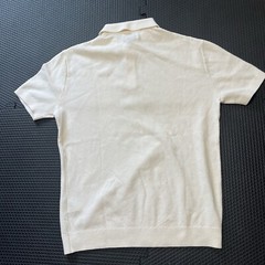 H&M Regular Fit Ribbed Ivory Polo Shirt Size Small NWOT