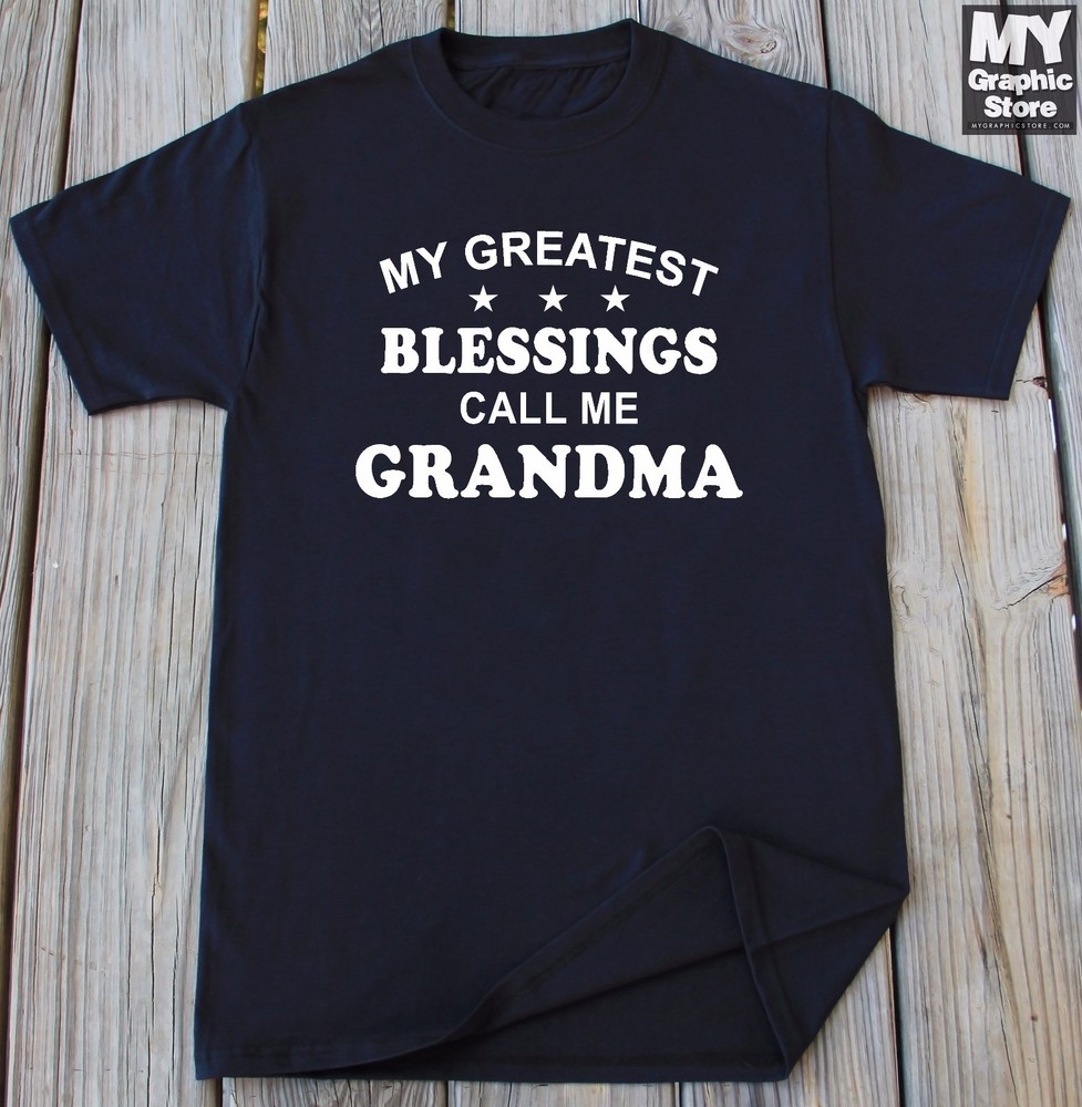 Grandma Grandson Grand Daughter T Shirt Grandma Christmas Birthday Gift Tee