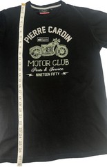 Pierre Cardin Motor Club T Shirt Mens L Black Motorcycle Graphic Tee