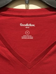 Goodfellow Every Wear V-Neck T-Shirt Men’s XL Red Velvet NWT Cotton Blend Tee