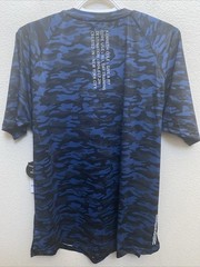 Kenneth Cole Active T Shirt Large Blue Camo Crew Neck Tech SS Tee NWT $49