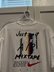 MENS NIKE Air Max 90 HOLOGRAM Swoosh Sounds Mix Tape Shirt Sz L