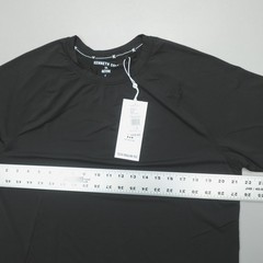 Kenneth Cole Men’s Tech SS Shirt Cool Mesh Curved Hem Stretch Wicking Soft Black