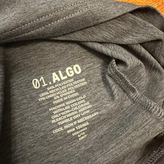 New 01.ALGO Performance Henley Long Sleeve Shirt Mens Medium Blue Stretch Casual