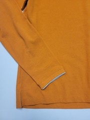 $135 New LEFT COAST TEE Henley Collared L/S Shirt Men XL X-LARGE Orange COTTON