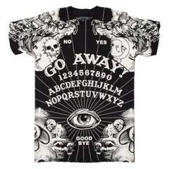 kreepsville 666 Men’s Ouija Go Away Jumbo Print T Shirt