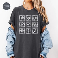 Sea Life Stamps Comfort Tee Summer Beach Ocean Animal