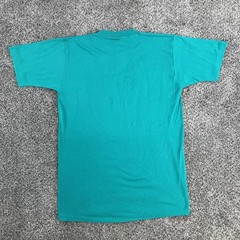 Vintage Gestalt Shirt Mens Medium Green Rainbow Graphic Tee Russell Athletic