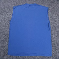 1996 DC Comics Superman Shirt Mens L Blue Sleveless Modified Giant Tag Tshirt