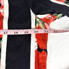 Forever 21 Men’s Red Floral Stripe Graphic T-Shirt Size M 100% Cotton