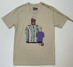 ROUTINE BASEBALL Size Medium Beige Biggie Smalls Sandlot T-shirt NWT