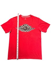 🔥 Nike Air Jordan Wings Logo T Shirt Mens Large Red Jumpman Graphic Tee