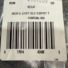 Hanes Mens M 4 Pack T-Shirt Charcoal Heather Grey Comfort Soft Basic Essential