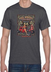 Adult DryBlend® T-Shirt – ( FULL SERVICE ROD ROUTE 66 – HOT ROD / PIN-UP / HOTTI