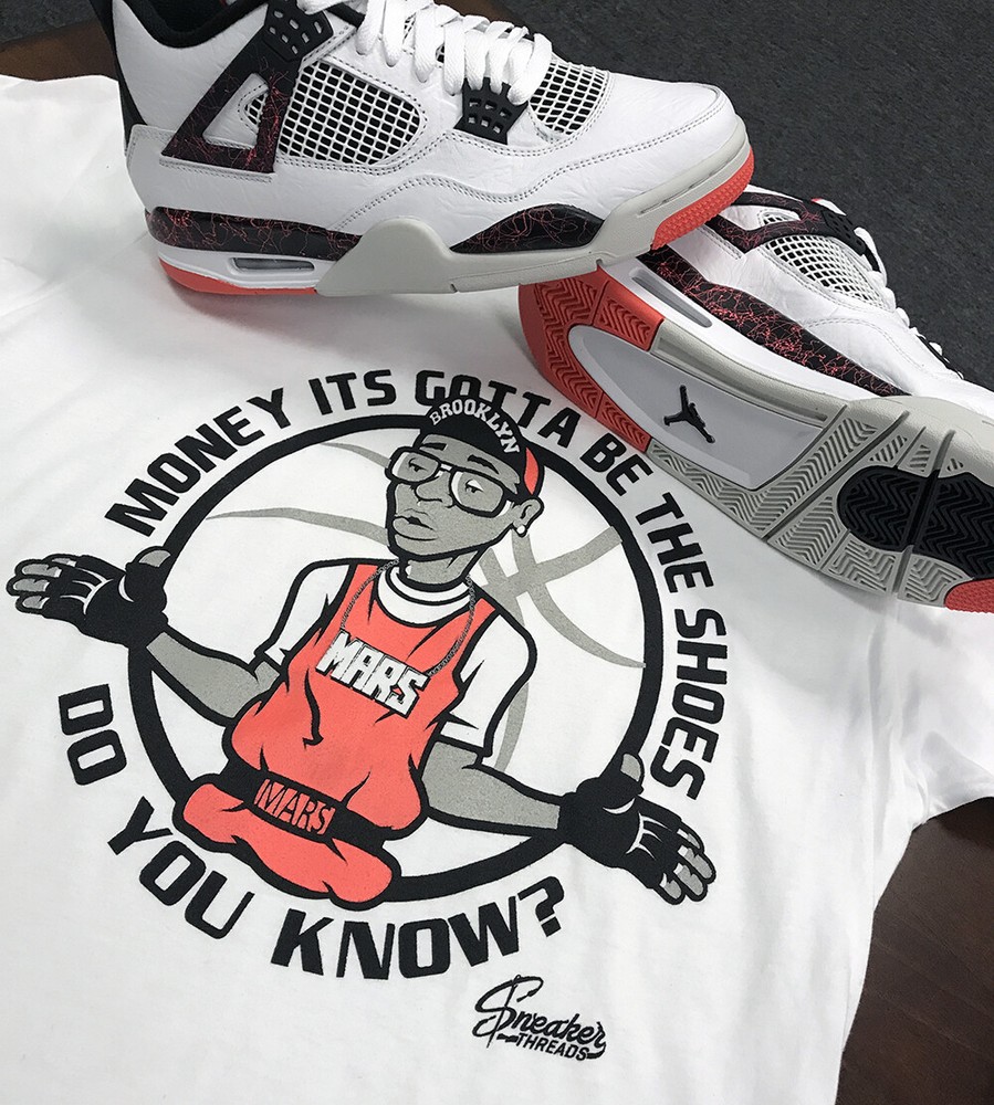 Shirt To Match Jordan 4 Bright Crimson Pale Citron – Gotta Be Shoes Shirt