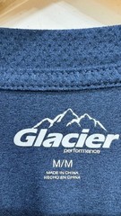 Glacier Performance Men’s Medium T-shirt Blue, Super-soft UPF 30, Moist. Wicking