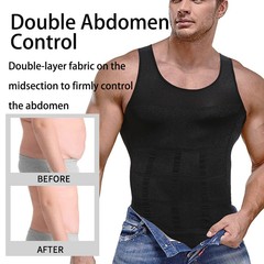 Men’s Slimming Body Shaper Belly Chest Gynecomastia T-Shirt Compression Tank Top