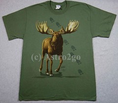 MOOSE TRAX-Animals Nature Deer Elk Wildlife Bullwinkle Science T shirt S-2XL