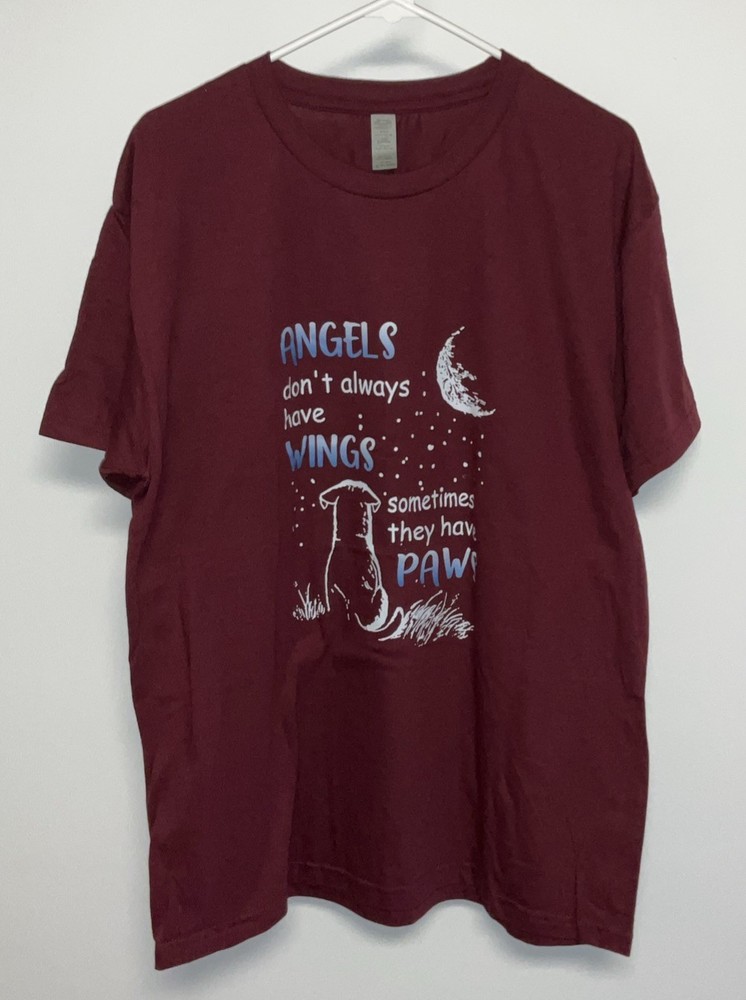 Angels Don’t Always Have Wings Short Sleeve T-Shirt Men’s Extra-Large