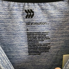 All In Motion Men’s NWT Moisture Wicking Quick Dry Stretch T-Shirt in Blue Small