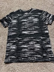 Brooklyn BKC Mens Shirt Size Large Slim Fit Poly Cotton Blend Stretch Flex Black