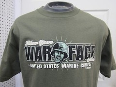 Vintage US Marine Corps T Shirt Ooo Raah! Show Your War Face 7.62 Design Large