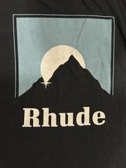 Rhude Moonlight Blue Logo Black Tee Size Large Men’s T-Shirt