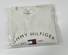 Tommy Hilfiger Men’s Crew Neck Short Sleeve Est. 1985 Flag Logo Tee M Beige