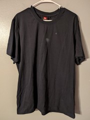 Quiksilver Men’s T-Shirt Size XL Black Short Sleeve Crew Neck Flawed Spots NWT