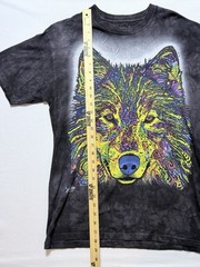 The Mountain Tie Dye Wolf T Shirt Medium Colorado Wildlife Psychedelic USA Y2K