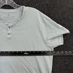 Free Fly Heritage Henley Shirt Men’s Medium Light Blue Bamboo Soft Summer Tee