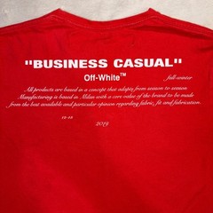 Off-White Bernini Business Casual Red Long Sleeve T-Shirt OMAB001F1818501 Mens M