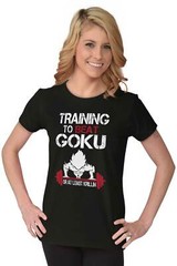 Anime Gym Workout Training to Beat Krillin Womens Top Junior Graphic Tee