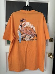 IZOD Saltwater T-Shirt Flamingo Beer Short Sleeve Orange LT Cotton Blend Men’s