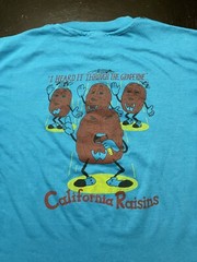 Vintage California Raisins 2-Sided T-Shirt, Blue/Turqouise, Size: XXL (Fits XL)